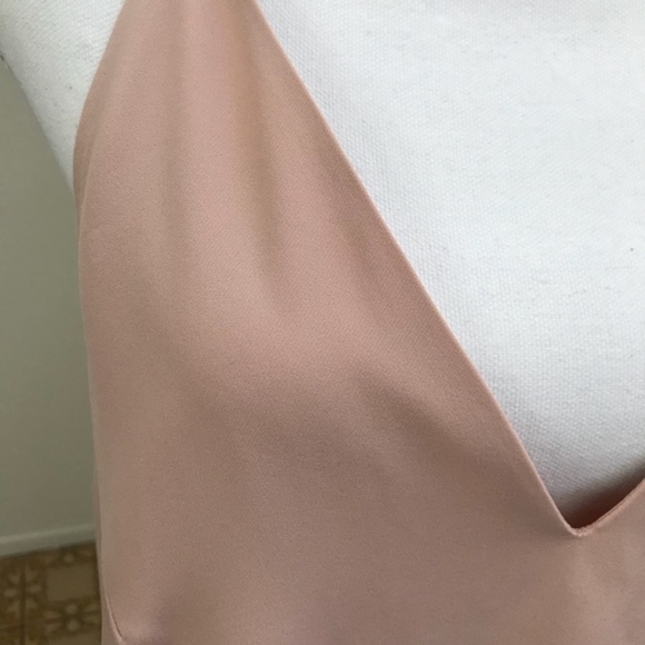Tobi Blush Shift A-Line Drape Halter Mini Sz Med - Picture 7 of 7